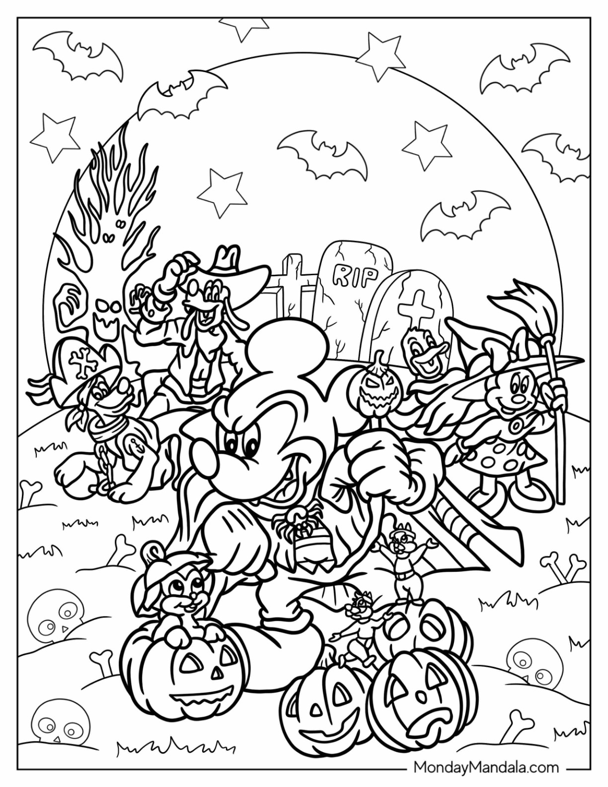 37 Disney Halloween Coloring Pages Printable 3