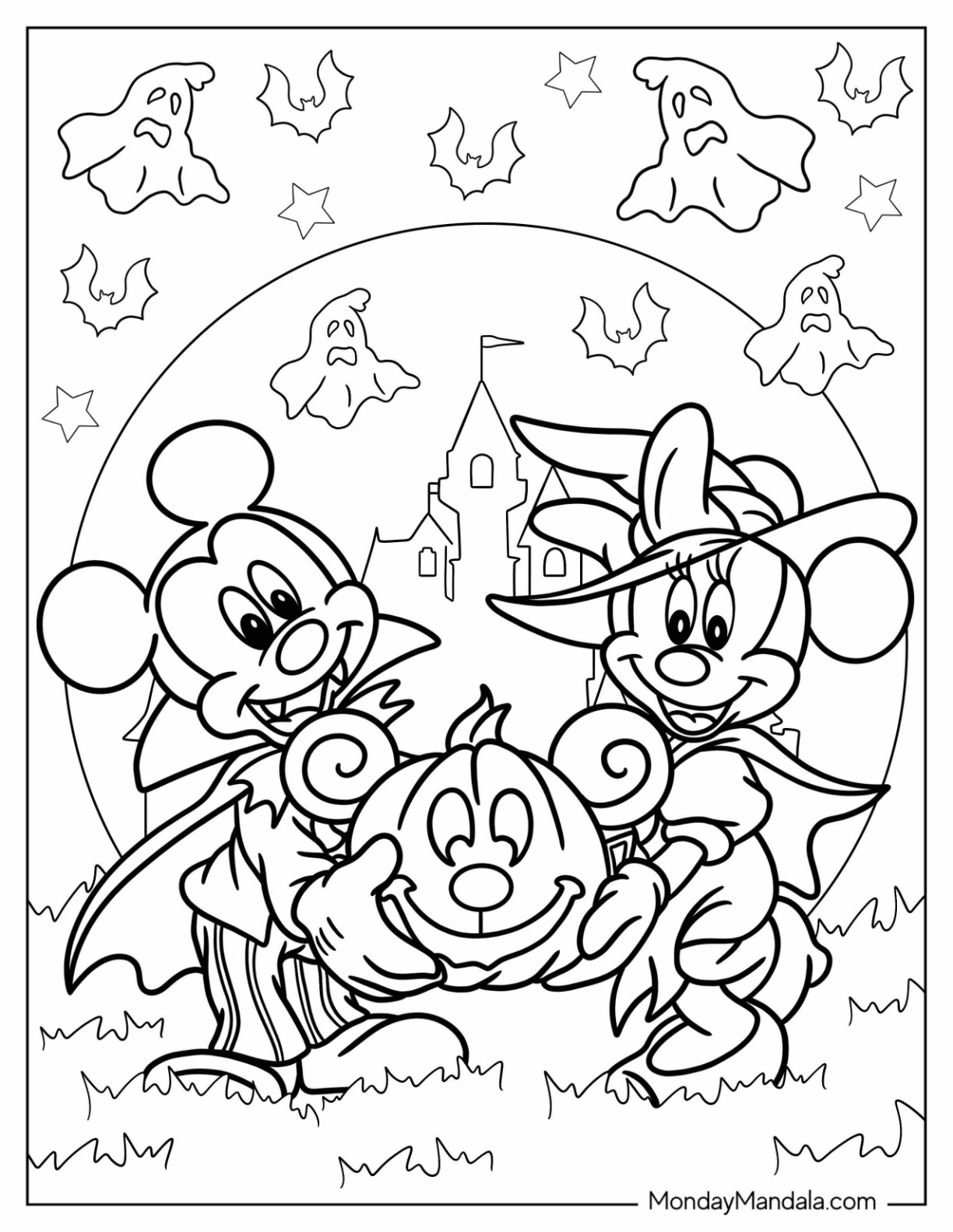37 Disney Halloween Coloring Pages Printable 34