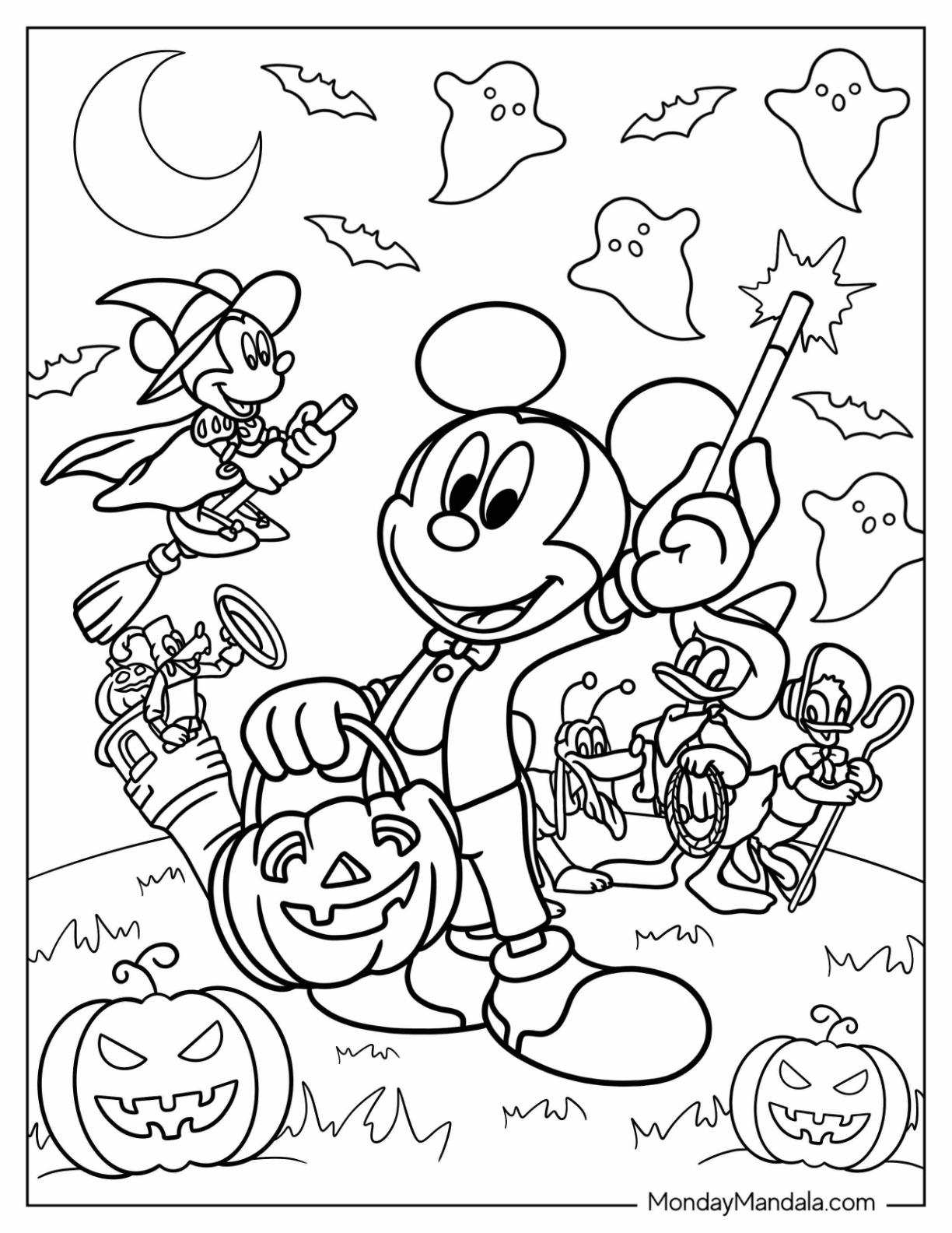 37 Disney Halloween Coloring Pages Printable 4