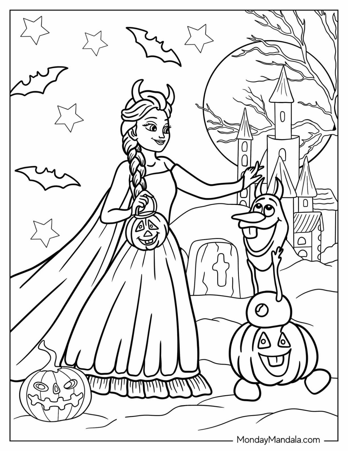 37 Disney Halloween Coloring Pages Printable 5