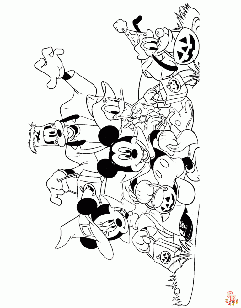 37 Disney Halloween Coloring Pages Printable 7