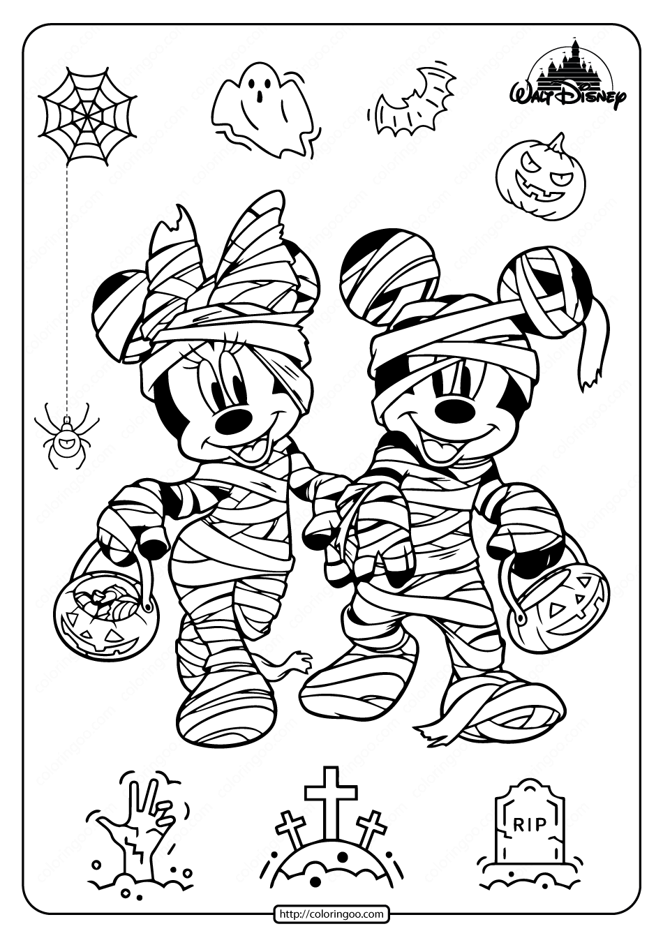 37 Disney Halloween Coloring Pages Printable 8