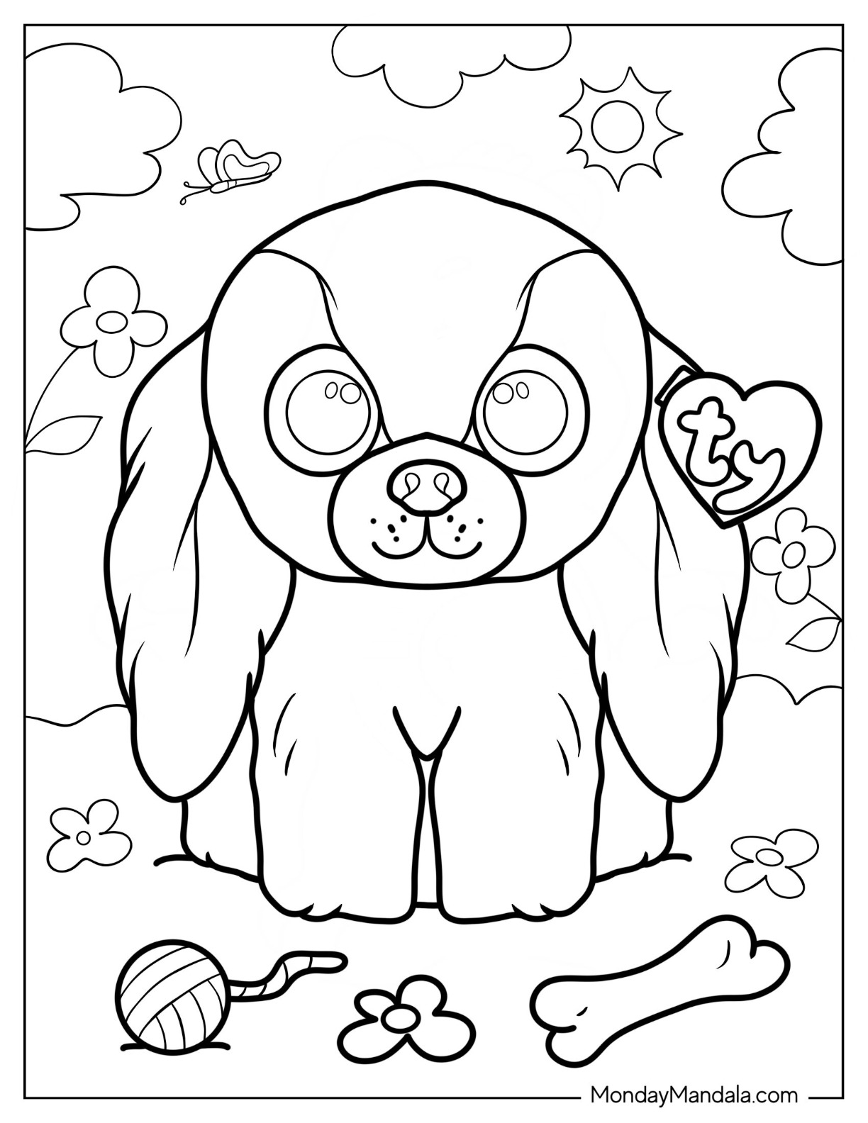 37 Dog Beanie Boo Coloring Pages Printable 27