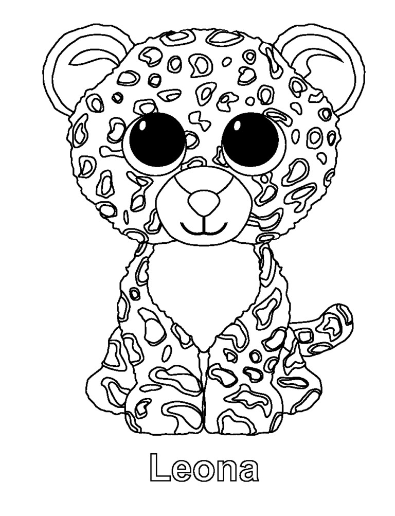 37 Dog Beanie Boo Coloring Pages Printable 29