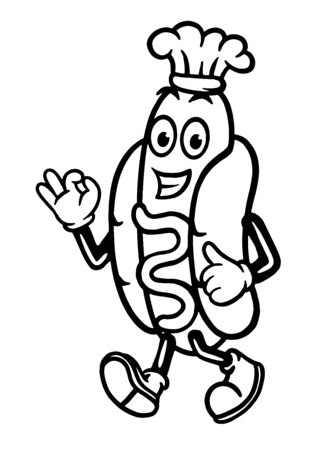 37 Irresistible Hot Dog Coloring Pages Printable 10