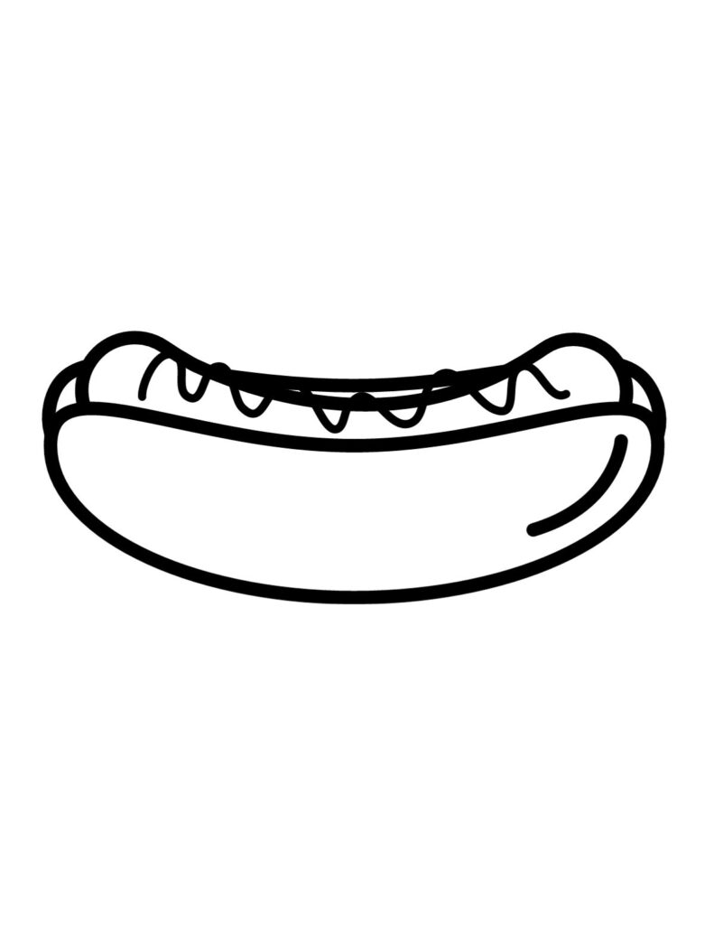 37 Irresistible Hot Dog Coloring Pages Printable 11