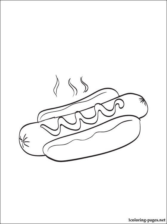 37 Irresistible Hot Dog Coloring Pages Printable 12