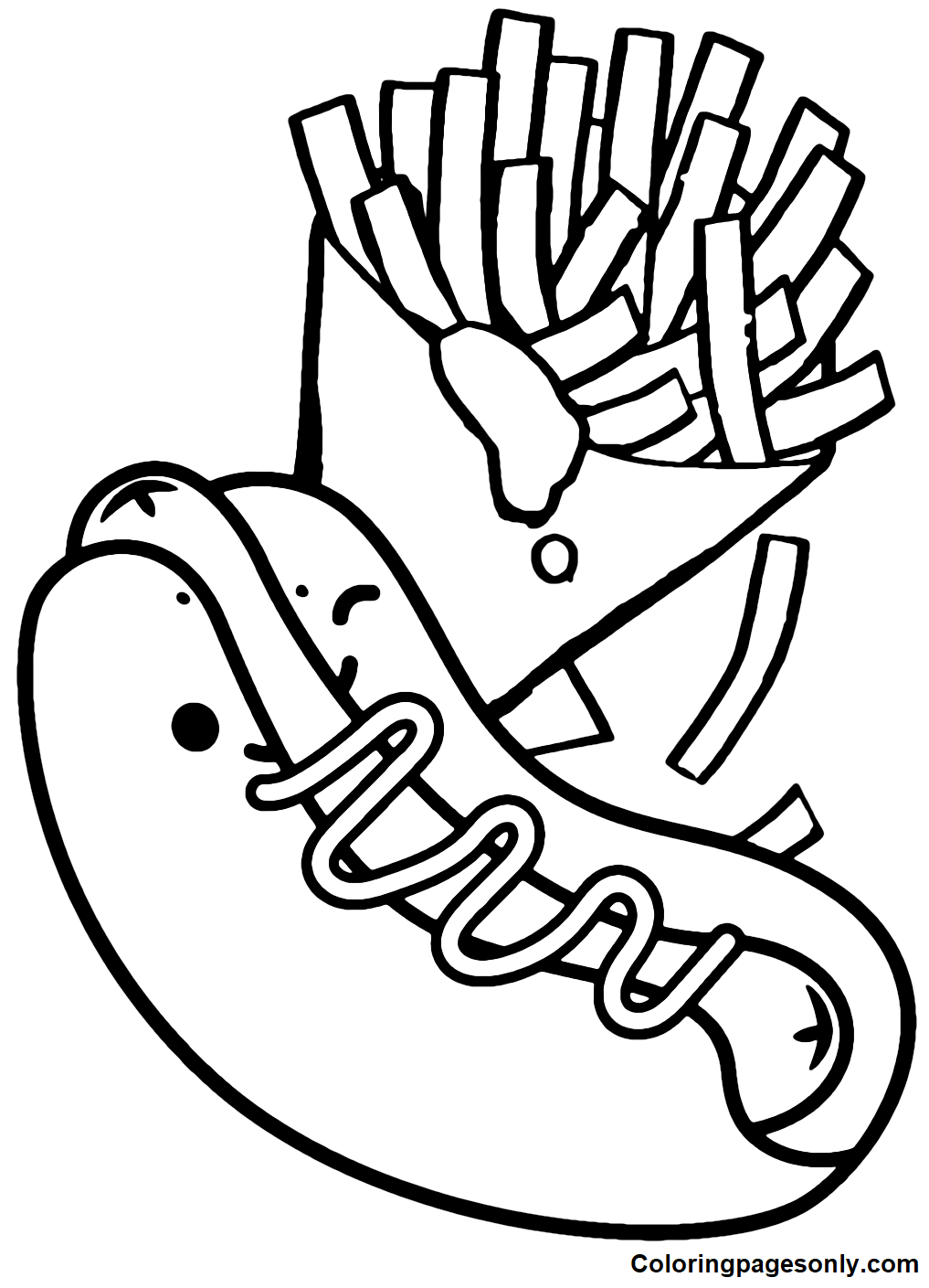 37 Irresistible Hot Dog Coloring Pages Printable 17