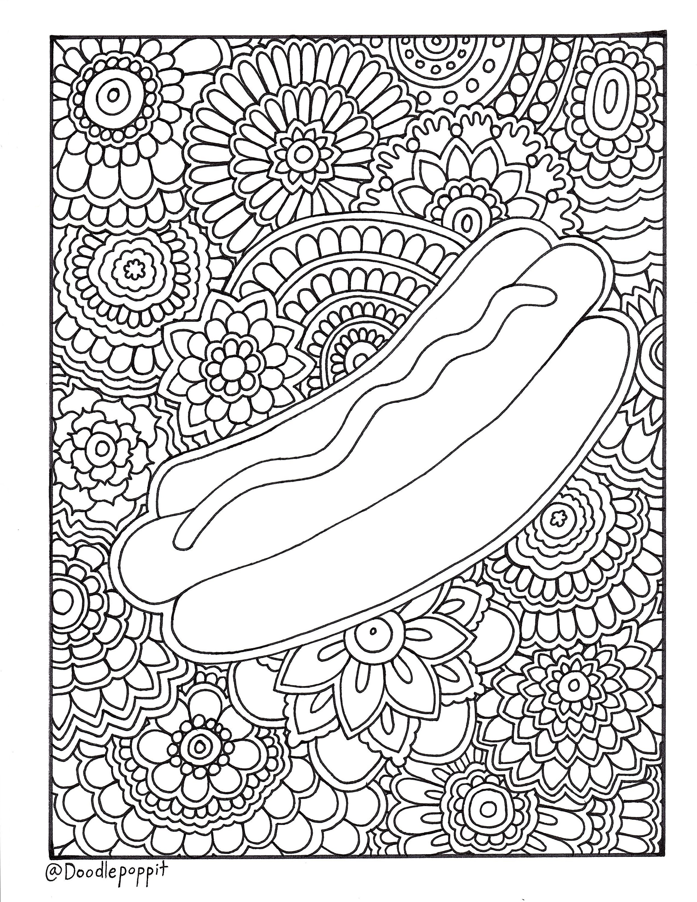 37 Irresistible Hot Dog Coloring Pages Printable 19