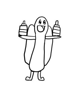 37 Irresistible Hot Dog Coloring Pages Printable 20