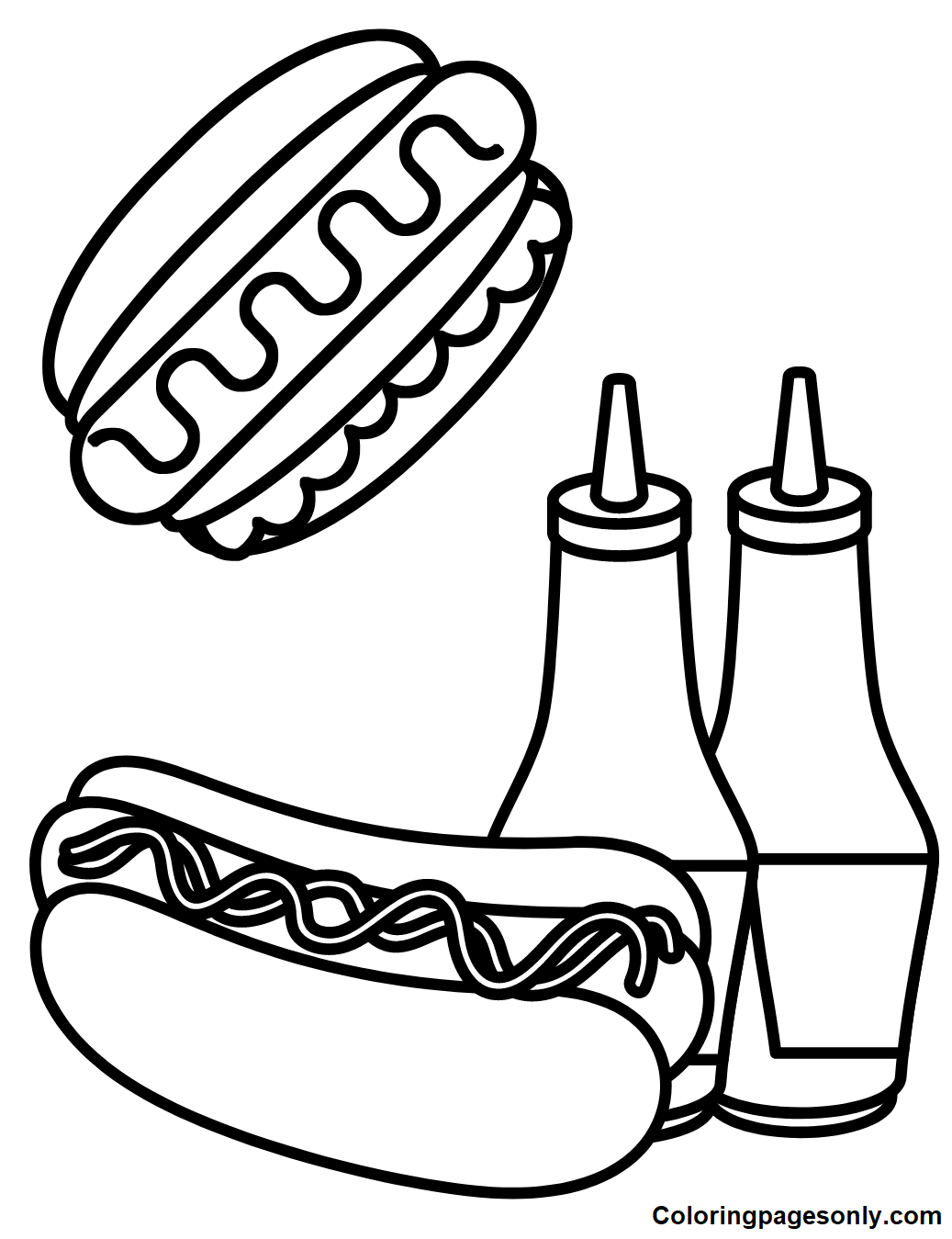 37 Irresistible Hot Dog Coloring Pages Printable 24