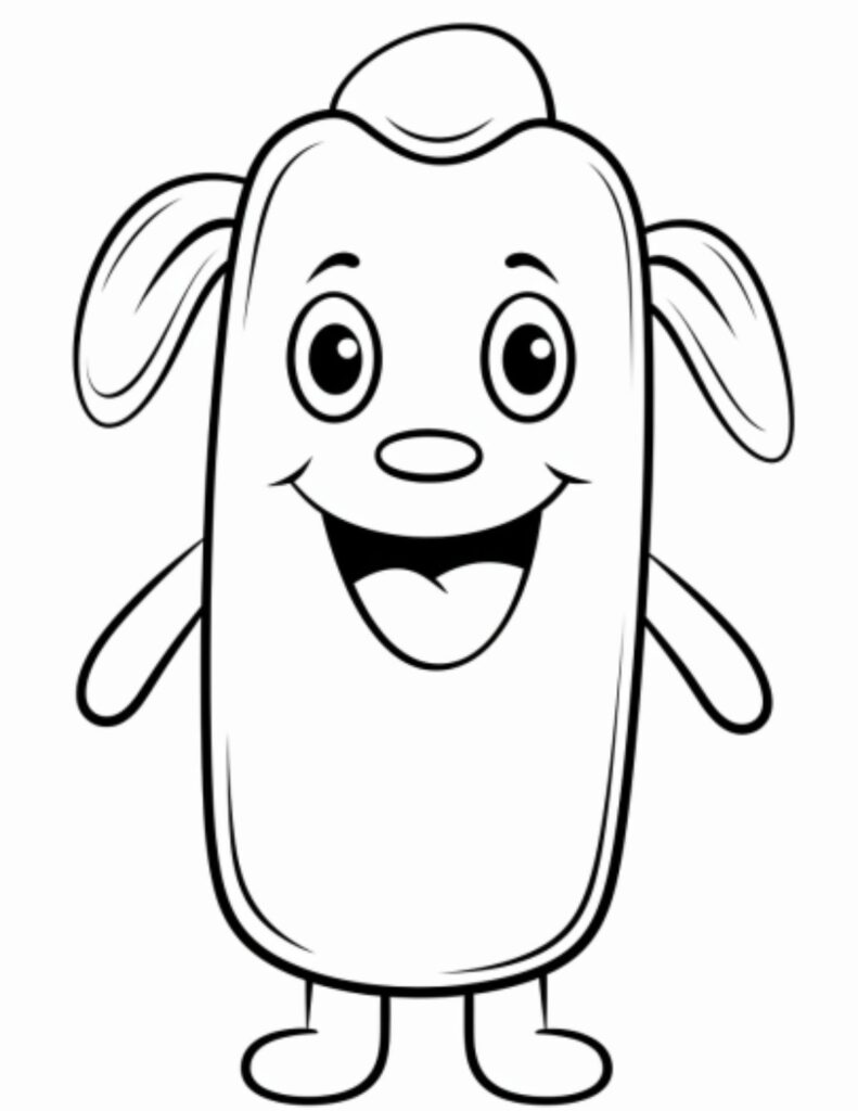 37 Irresistible Hot Dog Coloring Pages Printable 26