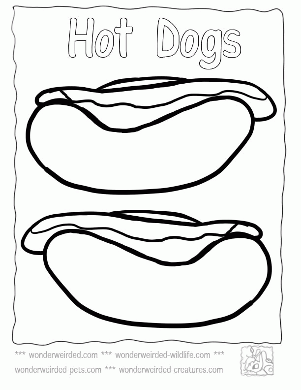 37 Irresistible Hot Dog Coloring Pages Printable 5