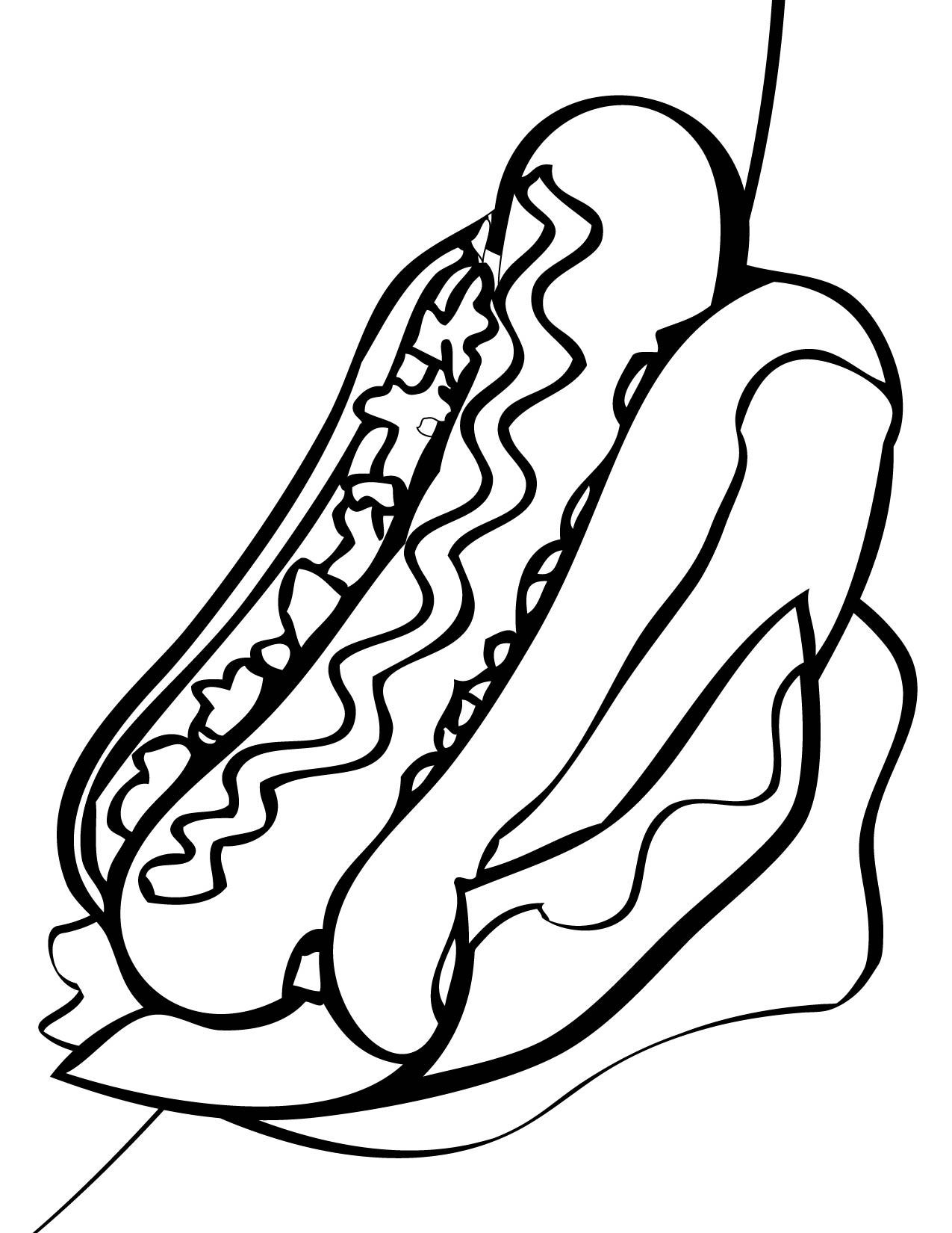 37 Irresistible Hot Dog Coloring Pages Printable 6