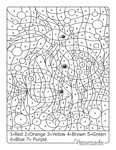 37 Relaxing Color by Number for Adults Coloring Pages Printable 15