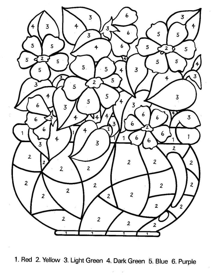 37 Relaxing Color by Number for Adults Coloring Pages Printable 2