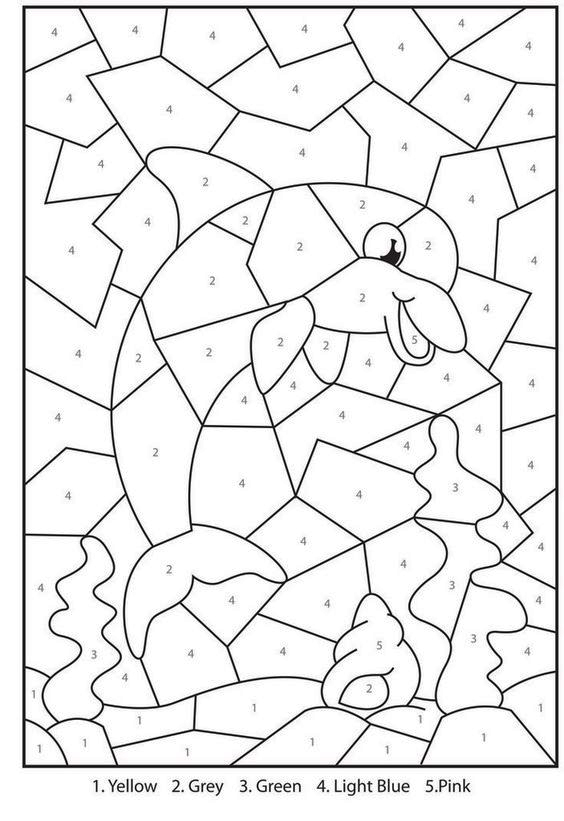 37 Relaxing Color by Number for Adults Coloring Pages Printable 6