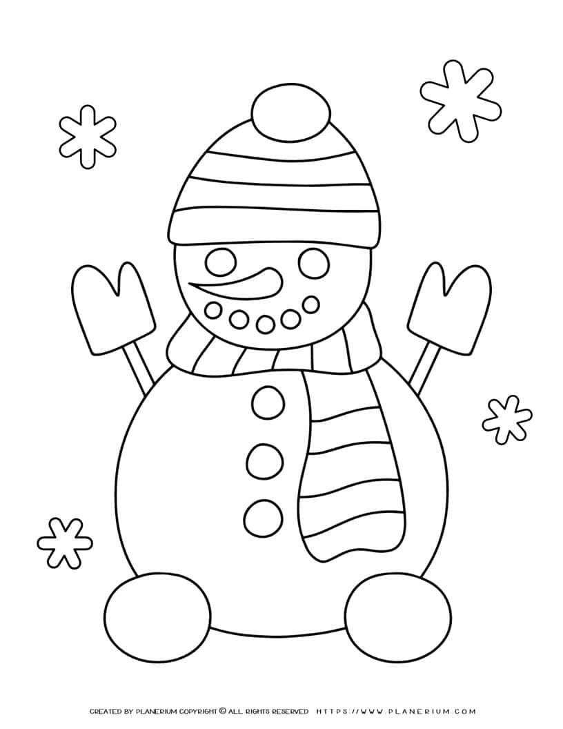 37 Winter Coloring Pages for Kids Printable 11