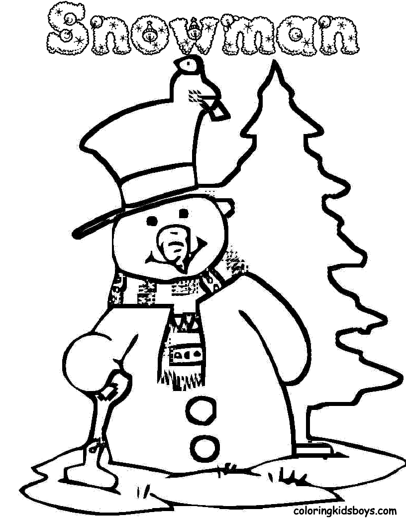 37 Winter Coloring Pages for Kids Printable 14