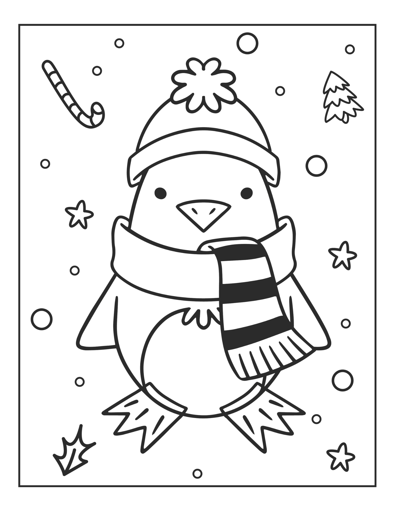 37 Winter Coloring Pages for Kids Printable 2