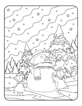 37 Winter Coloring Pages for Kids Printable 27