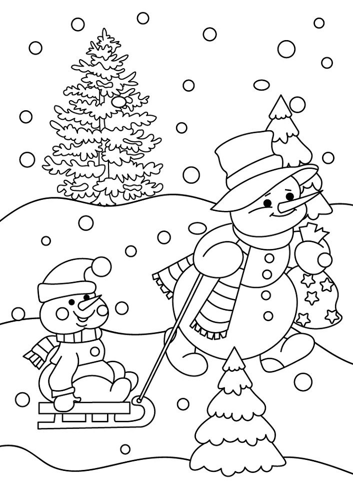 37 Winter Coloring Pages for Kids Printable 28