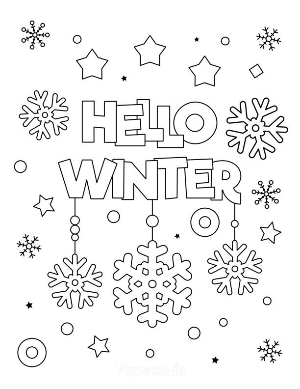 37 Winter Coloring Pages for Kids Printable 29