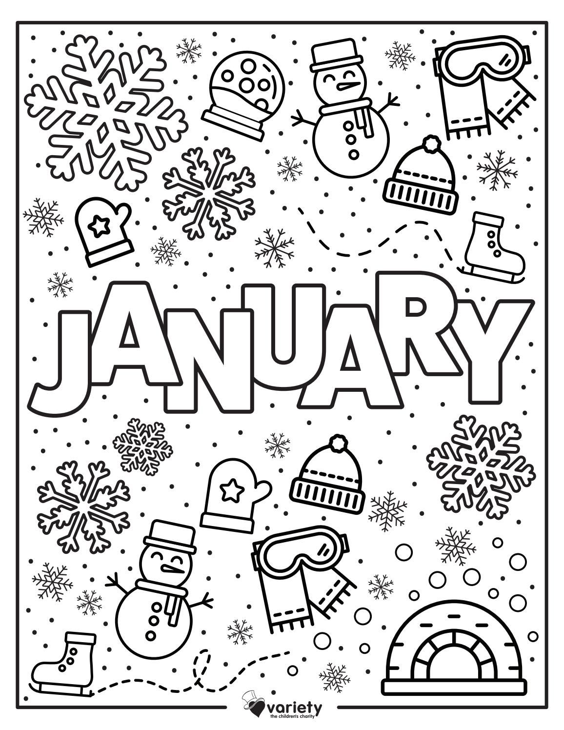 37 Winter Coloring Pages for Kids Printable 7