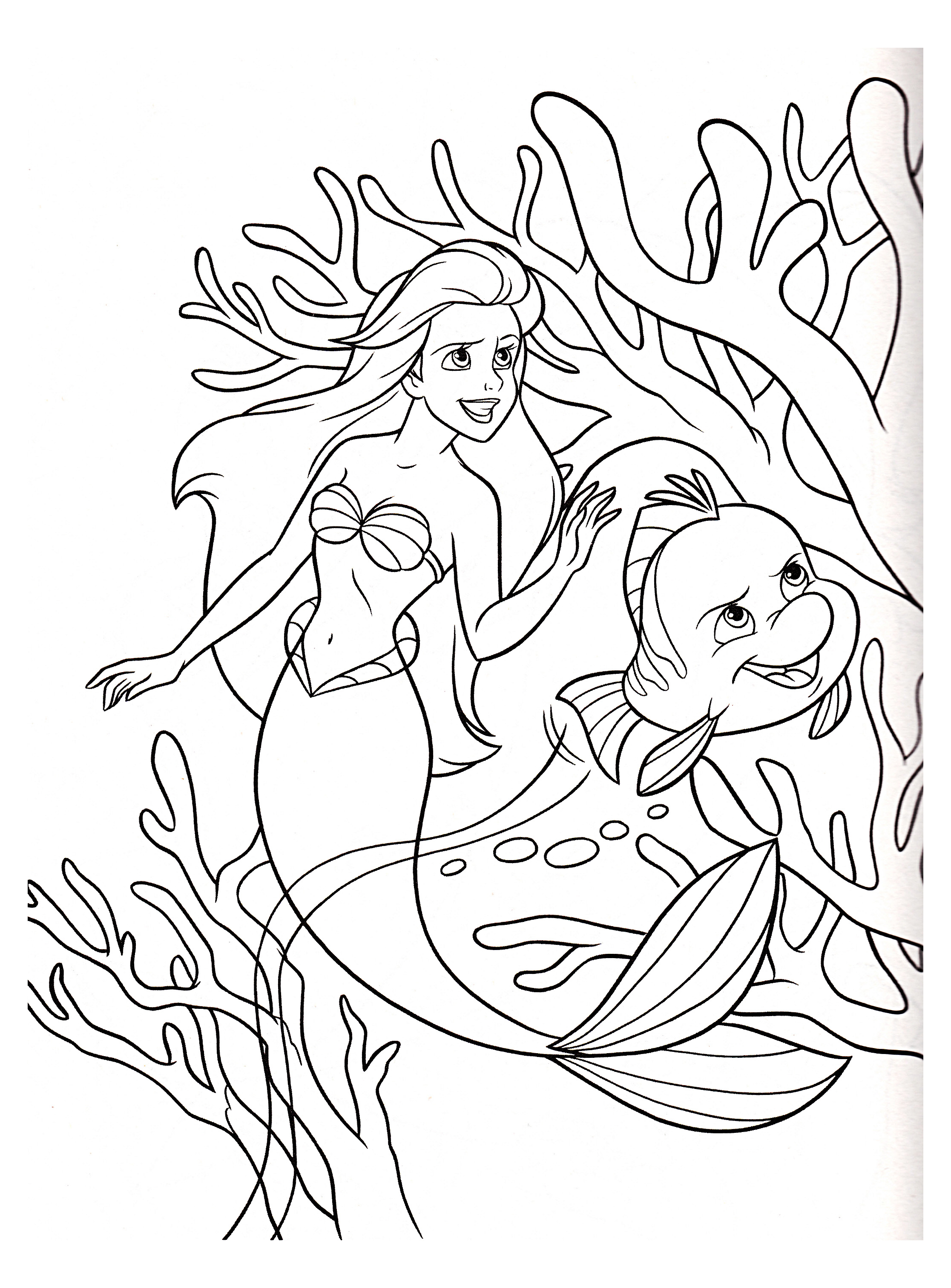 38 Charming Mermaid Coloring Pages Free Printable 21