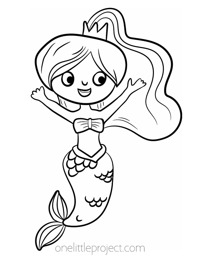 38 Charming Mermaid Coloring Pages Free Printable 25