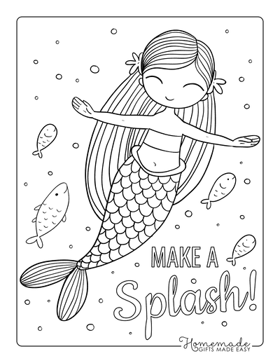 38 Charming Mermaid Coloring Pages Free Printable 26