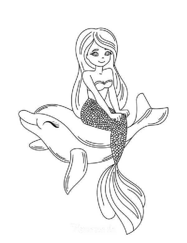 38 Charming Mermaid Coloring Pages Free Printable 33