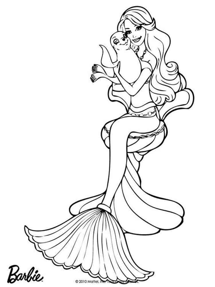 38 Charming Mermaid Coloring Pages Free Printable 9