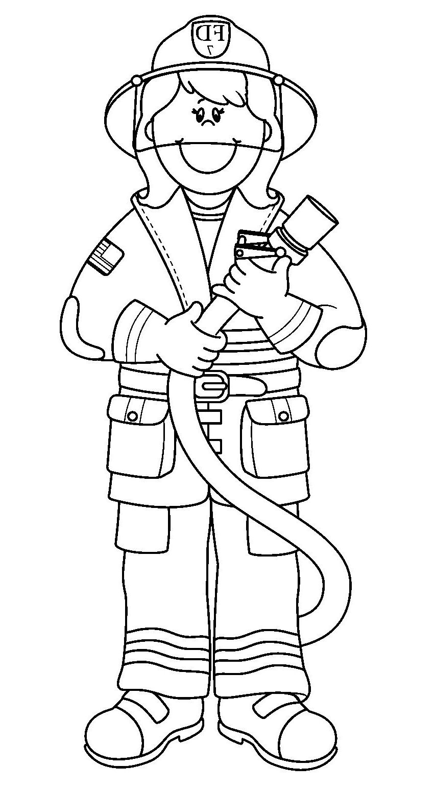 38 Heroic Firefighter Coloring Pages for Kids Printable 1