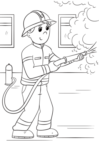 38 Heroic Firefighter Coloring Pages for Kids Printable 11