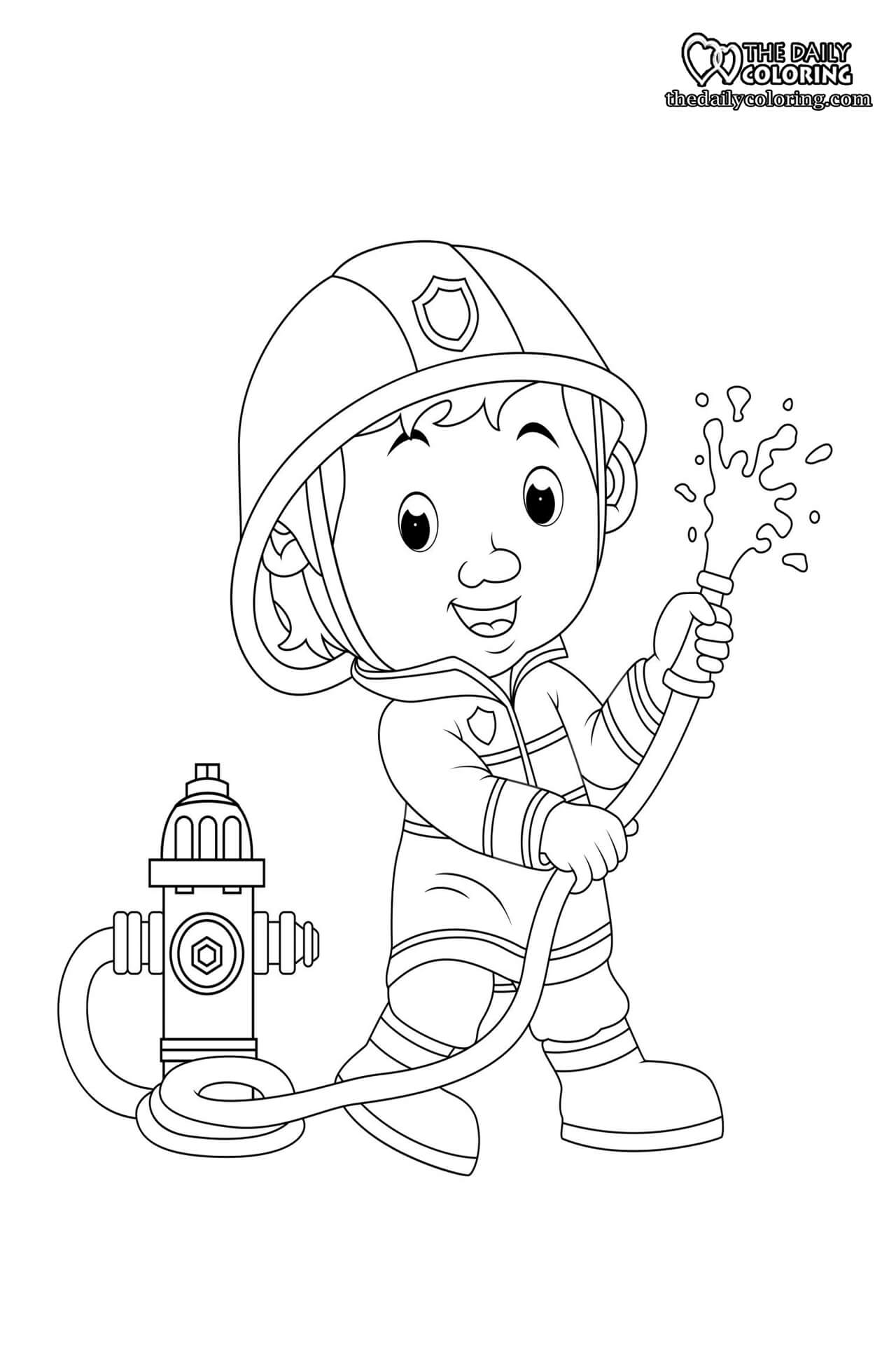 38 Heroic Firefighter Coloring Pages for Kids Printable 2