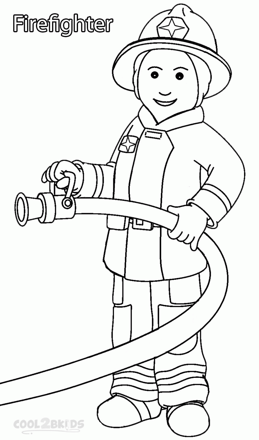 38 Heroic Firefighter Coloring Pages for Kids Printable 4