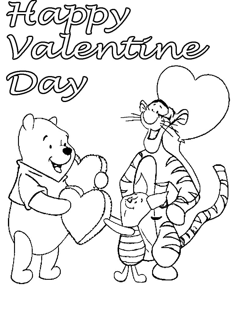 38 Valentines Disney Coloring Pages Printable 1