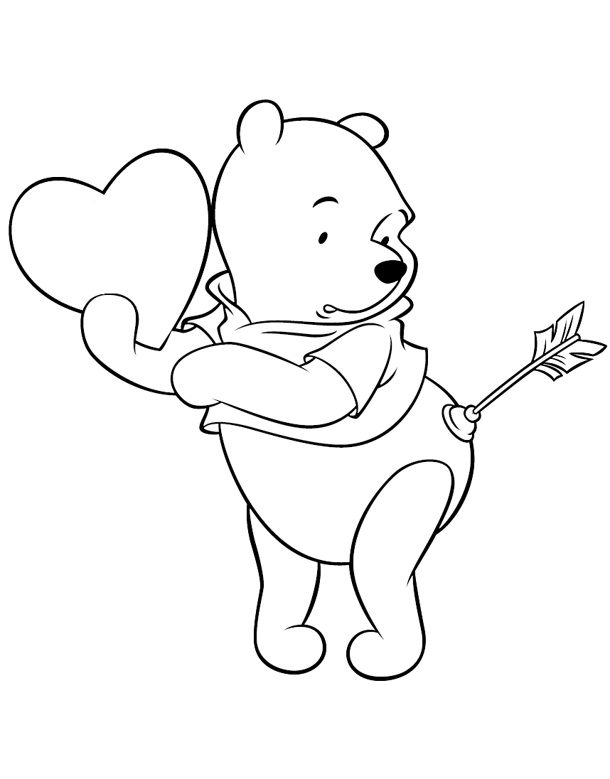 38 Valentines Disney Coloring Pages Printable 6