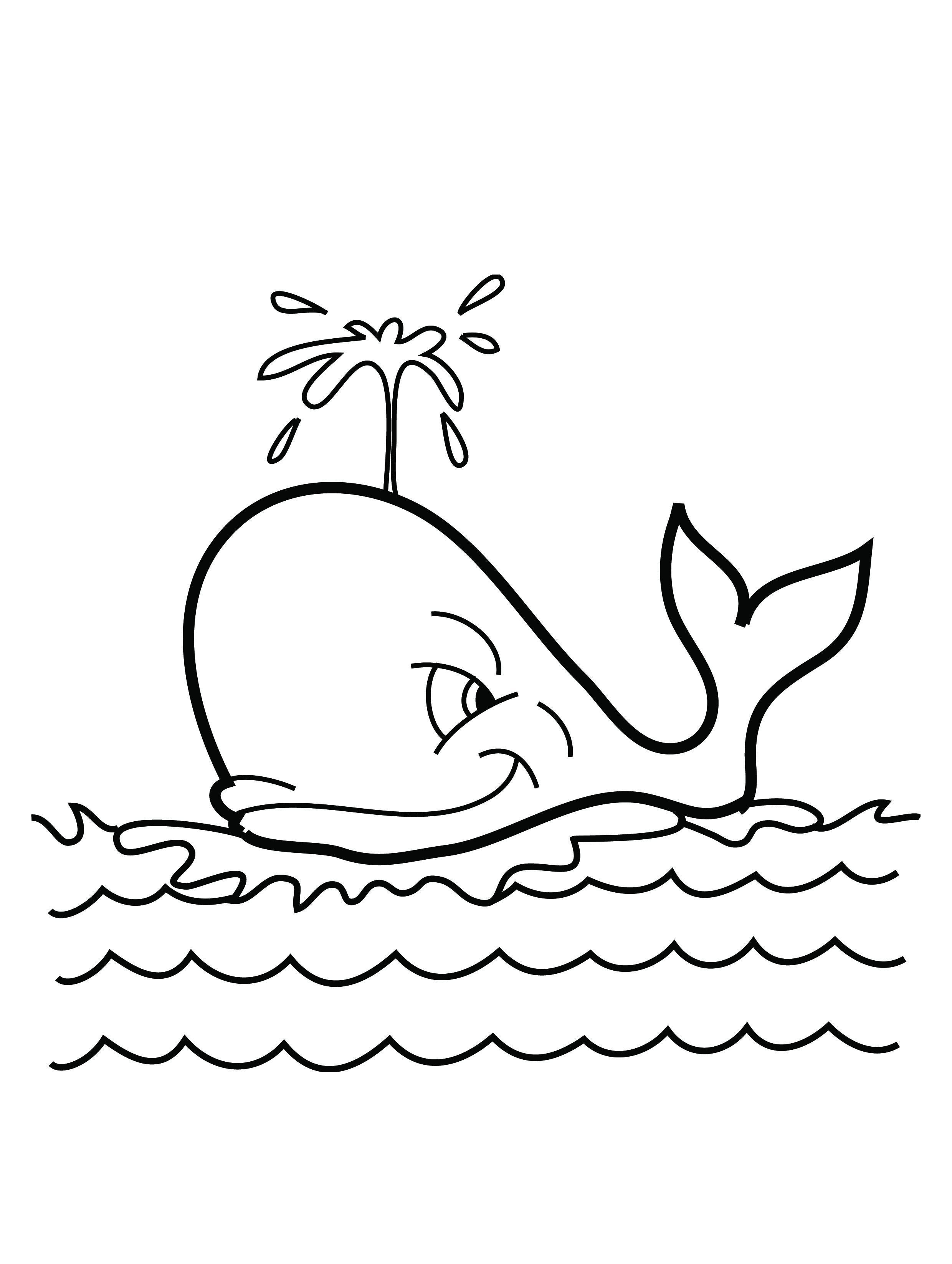 38 Whale Coloring Pages for Kids Printable 1