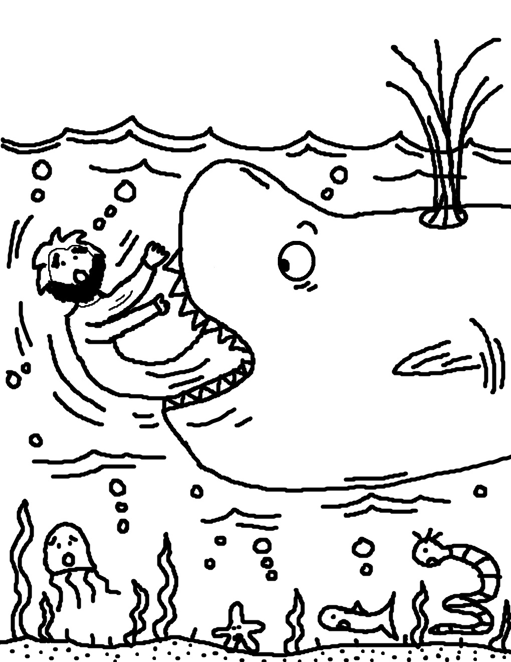 38 Whale Coloring Pages for Kids Printable 11