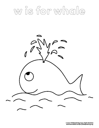 38 Whale Coloring Pages for Kids Printable 4