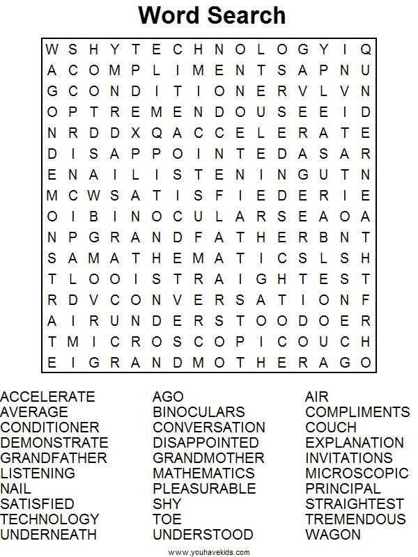 38 Word Search Games for Adults and Teens 21