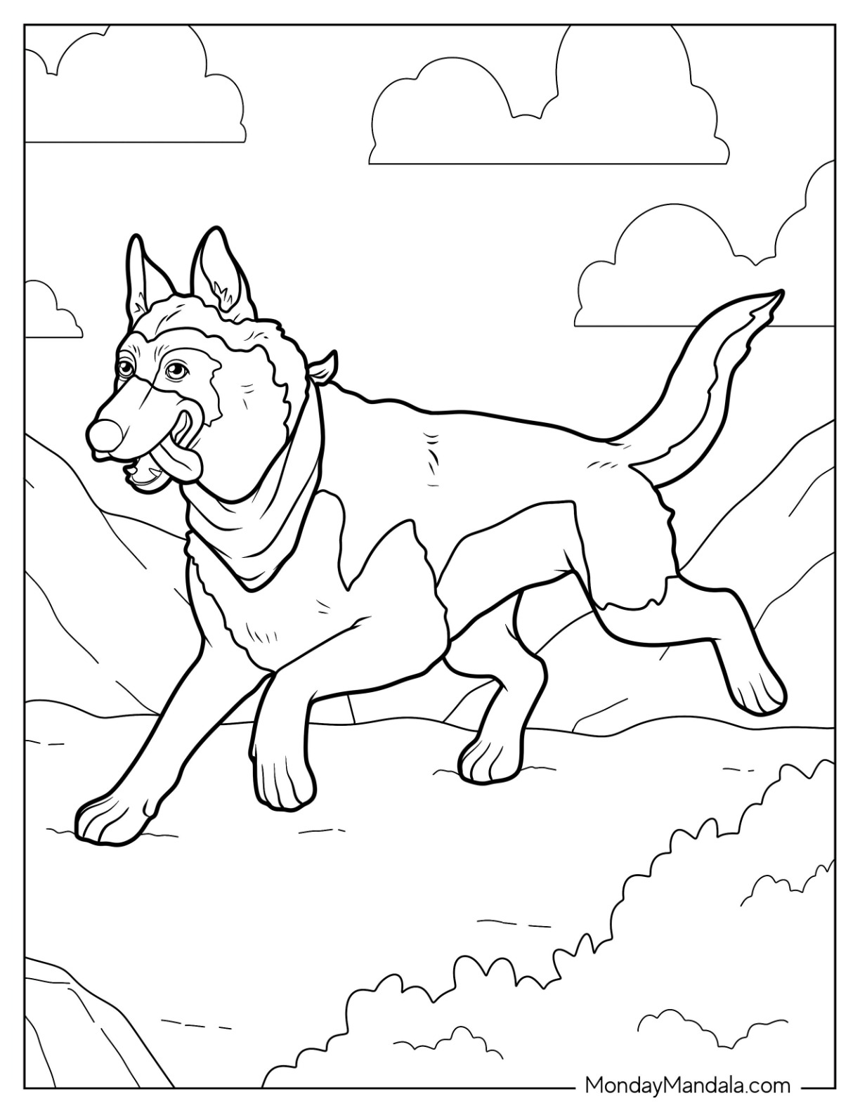 39 German Shepherd Coloring Pages Printable 11