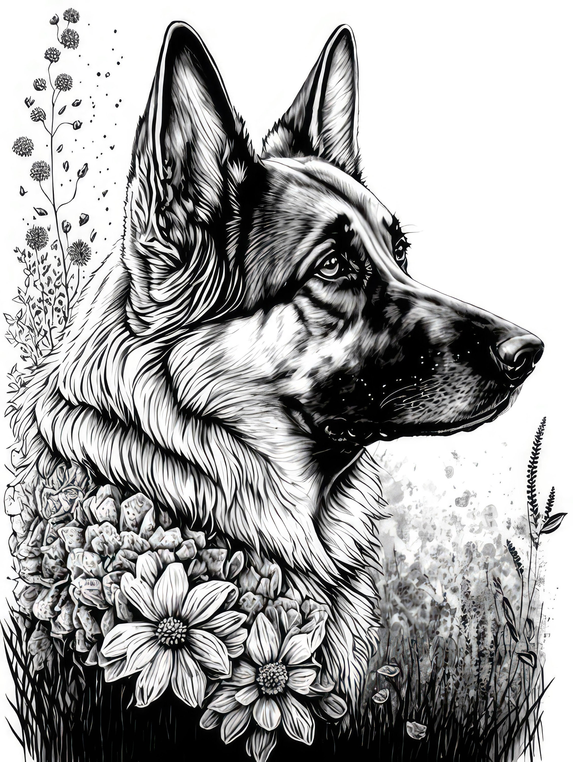 39 German Shepherd Coloring Pages Printable 13