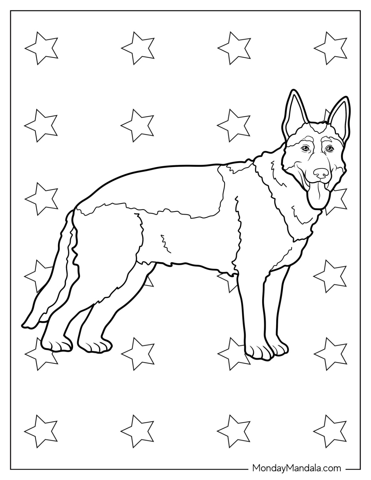 39 German Shepherd Coloring Pages Printable 15