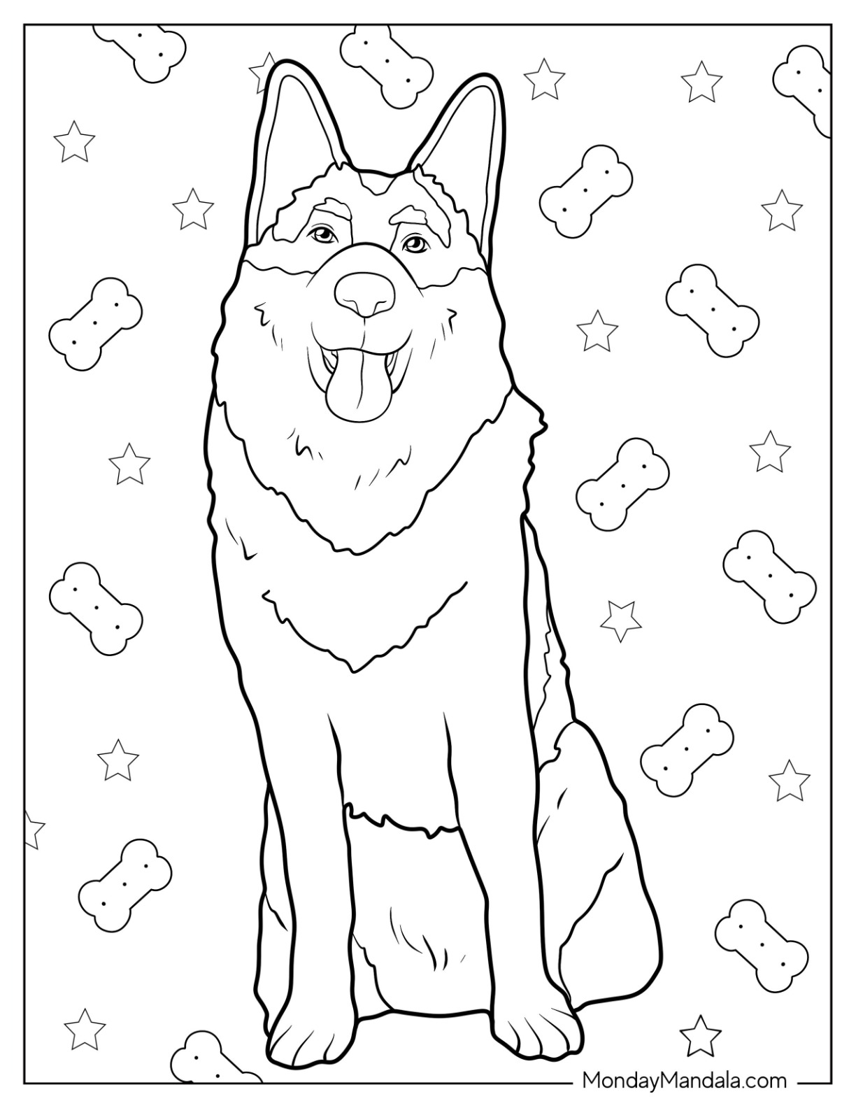 39 German Shepherd Coloring Pages Printable 17