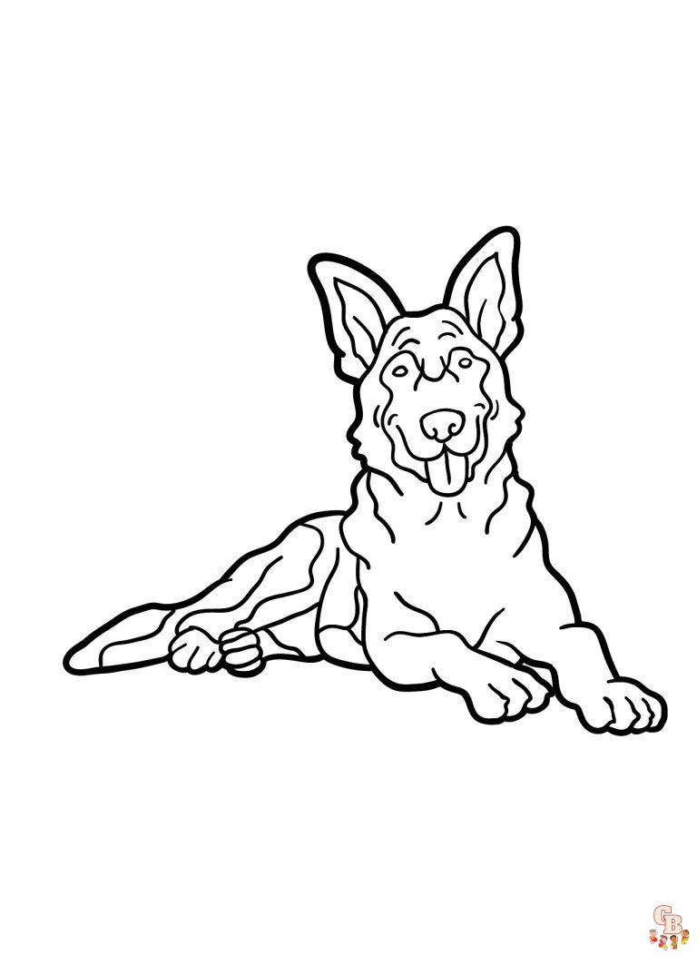 39 German Shepherd Coloring Pages Printable 2