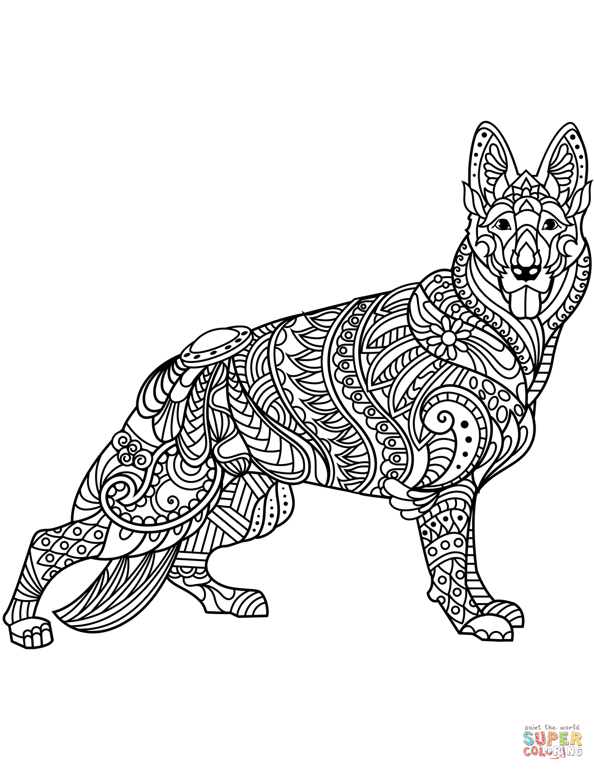 39 German Shepherd Coloring Pages Printable 20