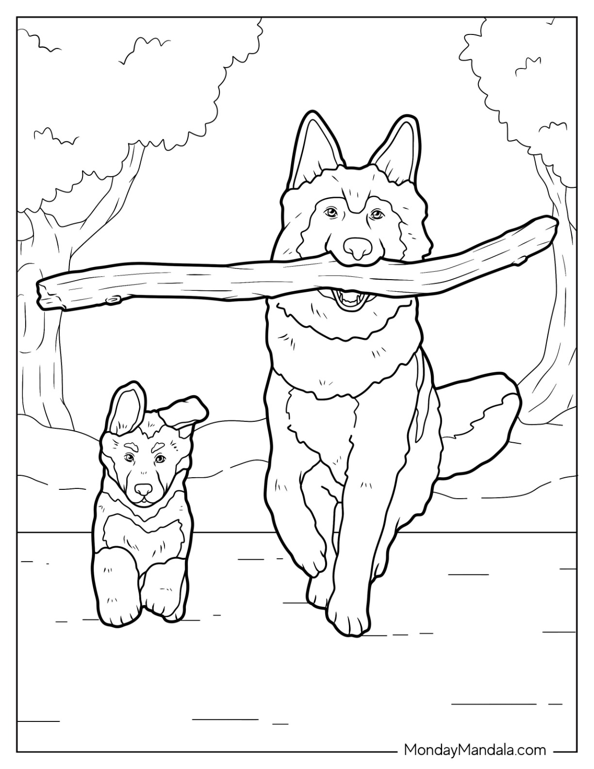 39 German Shepherd Coloring Pages Printable 23